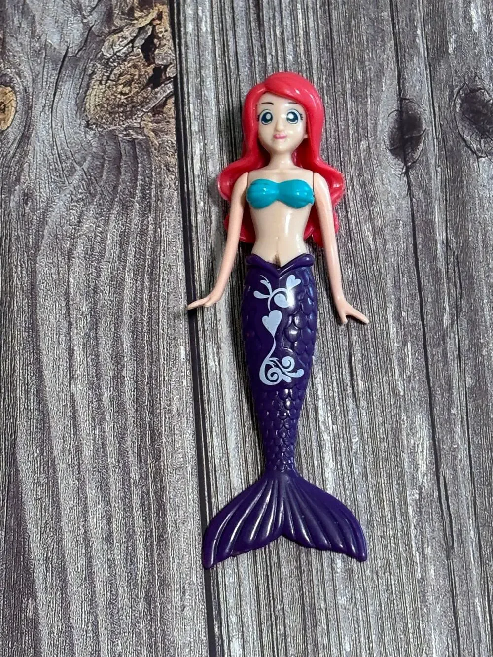 Banzai Mermaid W/ Pink Hair Purple Tail 5.5 Action Figure Plastic Toy